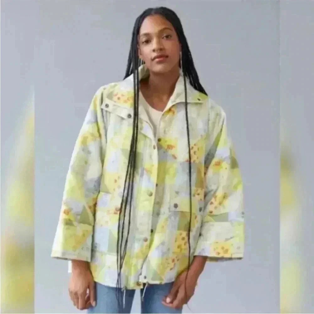 Urban Outfitters Kit Printed Nylon Puffer Jacket